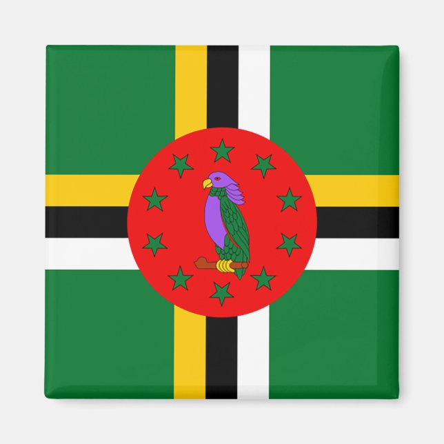 Dominica Flag  Magnet (Front)