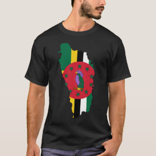 Dominica Flag map DM T-Shirt