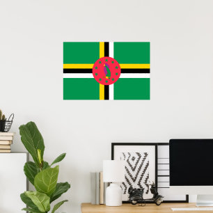 Dominica flag poster