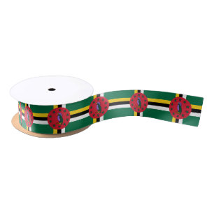 Dominica Flag ribbon, Dominica fashion /sports Satin Ribbon