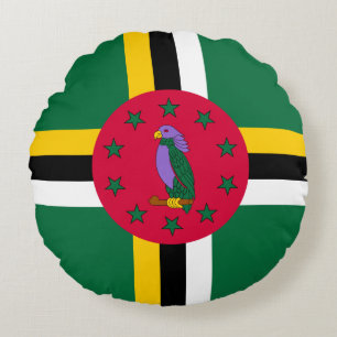 Dominica Flag Round Cushion