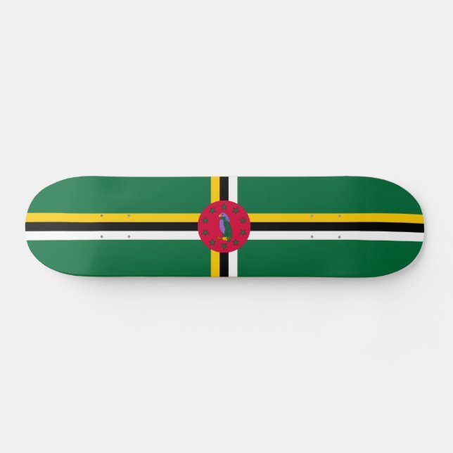 Dominica Flag Skateboard (Horz)