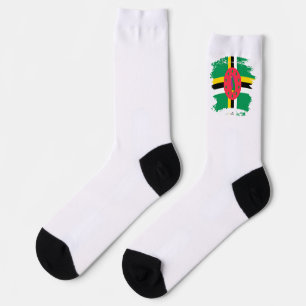 Dominica flag socks