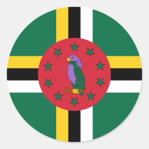 Dominica Flag Sticker