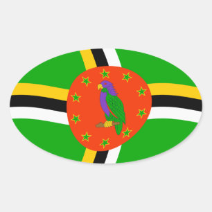 Dominica Flag Sticker