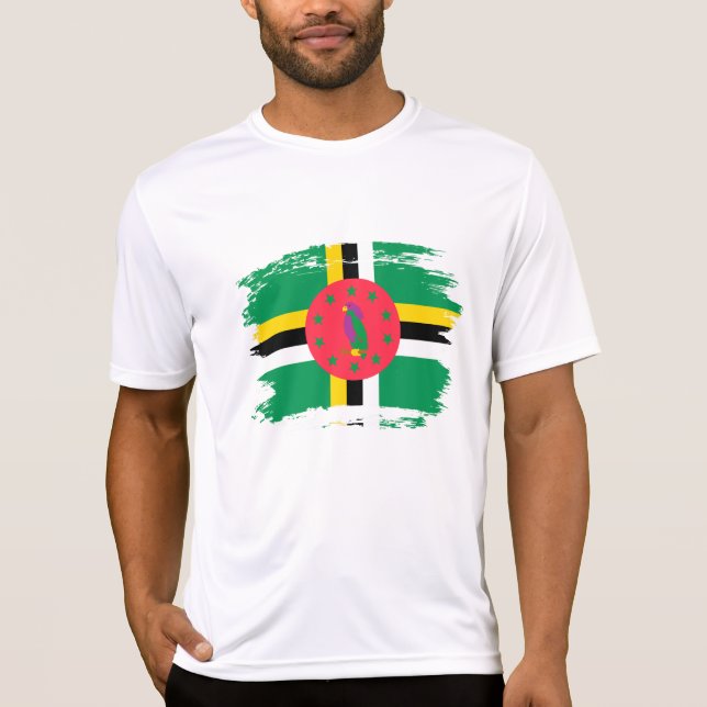 Dominica flag T-Shirt (Front)