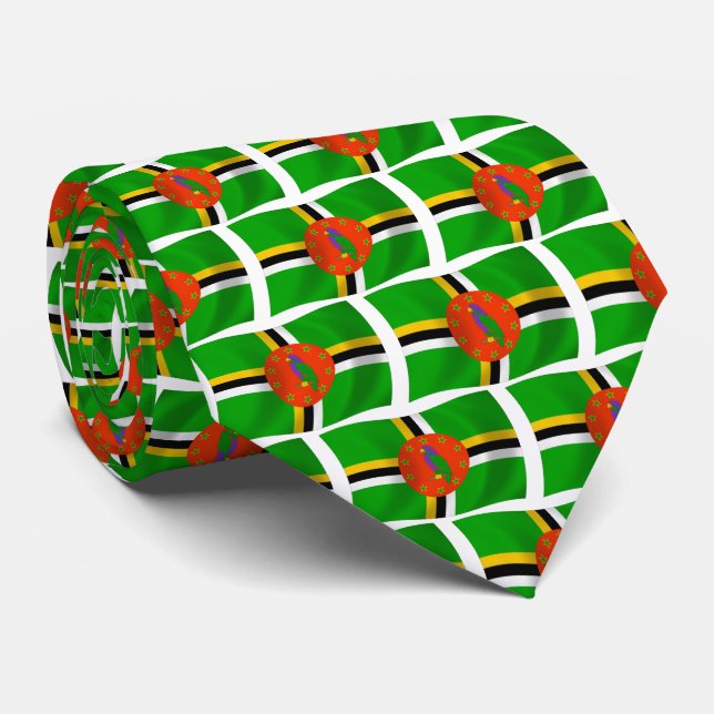 Dominica Flag Tie (Rolled)