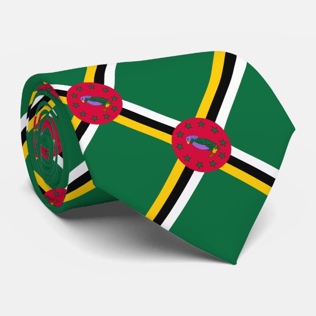 Dominica Flag Tie (Rolled)