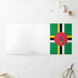 Dominica flag Tri-Fold card