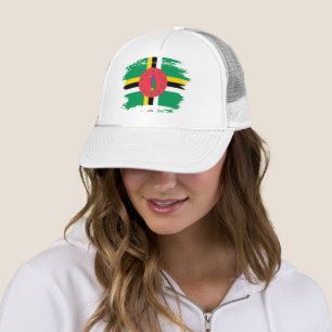 Dominica flag trucker hat