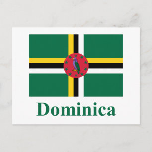 Dominica Flag with Name Postcard