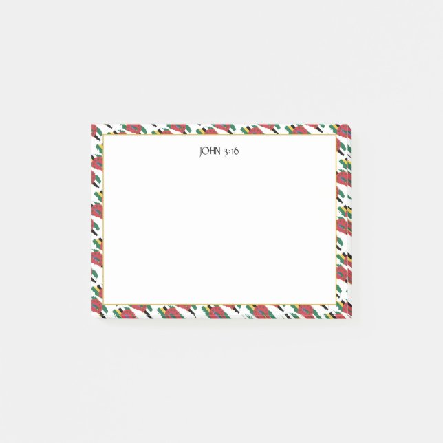 DOMINICA MAP Christian Scripture Post-it Notes (Front)