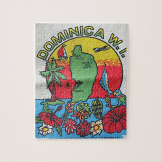 dominica map puzzle. jigsaw puzzle