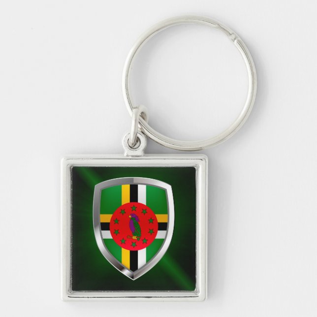 Dominica Mettalic Emblem Key Ring (Front)