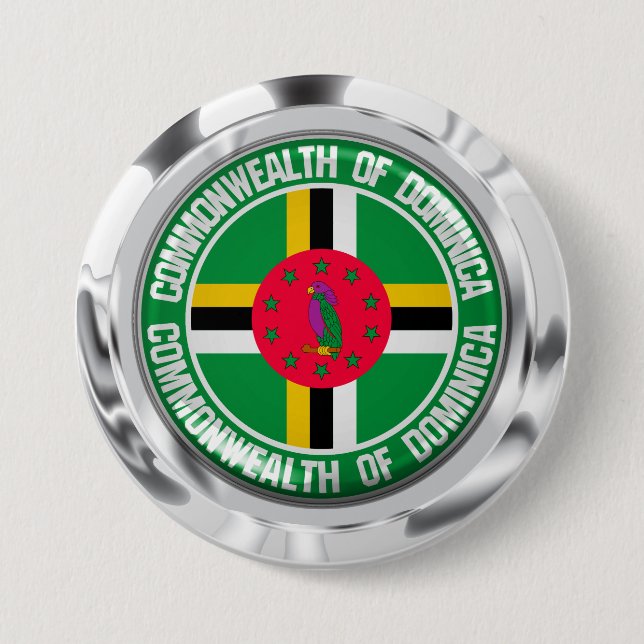 Dominica Round Emblem 7.5 Cm Round Badge (Front)