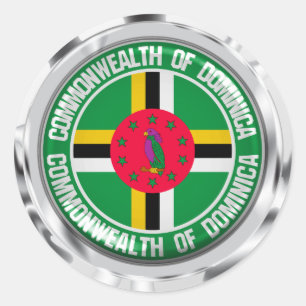 Dominica Round Emblem Classic Round Sticker
