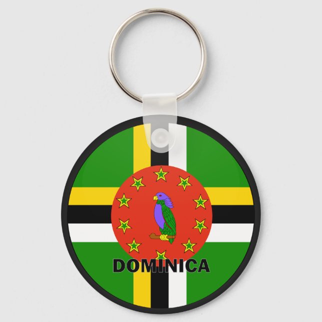Dominica Roundel quality Flag Key Ring (Front)