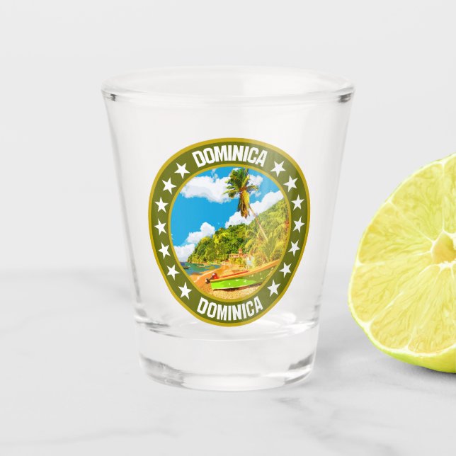 Dominica                                           shot glass (Front)