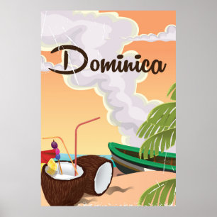 Dominica Vintage vacation Poster