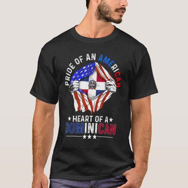 Dominican American America Pride Foreign Dominican T-Shirt (Front)