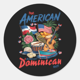 Dominican American Flag Idea for Kids Dominicanos Classic Round Sticker