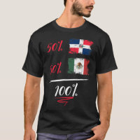 Dominican And Mexican Heritage Flag Pride DNA Half
