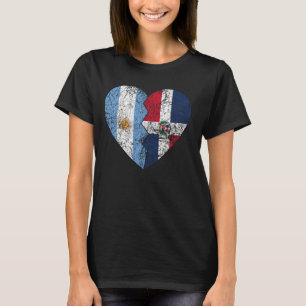 Dominican Argentinian Flags Argentina Dominican R T-Shirt