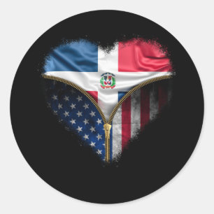 Dominican Blood Inside Me Shirt Dominican Republic Classic Round Sticker