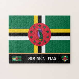 Dominican Flag & Dominican country / Dominica Jigsaw Puzzle