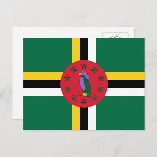 Dominican Flag, Flag of Dominica Postcard (Front/Back)
