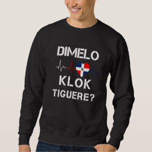Dominican Flag Rd Dominican Republic Heartbeat Dim Sweatshirt