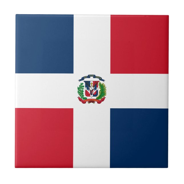 Dominican Flag Tile (Front)