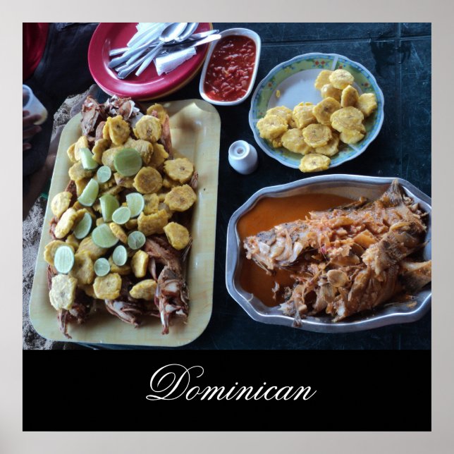 Dominican Food on the Beach Poster (Front)