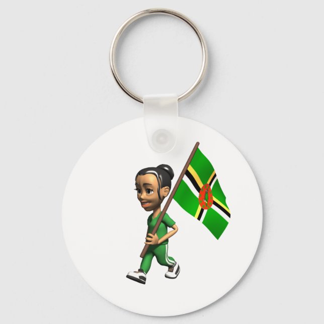 Dominican Girl Key Ring (Front)