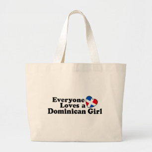 Dominican Girl Large Tote Bag