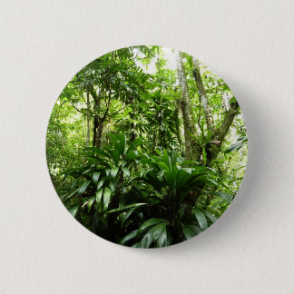 Dominican Rain Forest I Tropical Green Nature 6 Cm Round Badge