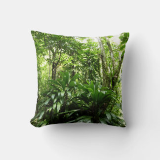 Dominican Rain Forest I Tropical Green Nature Cushion