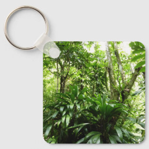 Dominican Rain Forest I Tropical Green Nature Key Ring