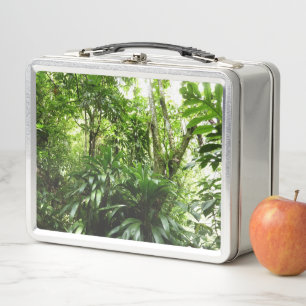 Dominican Rain Forest I Tropical Green Nature Metal Lunch Box
