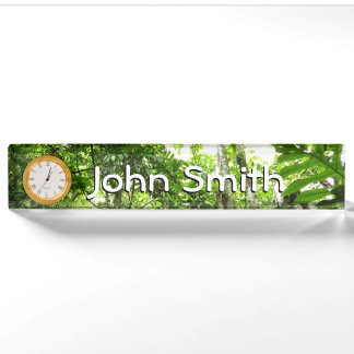 Dominican Rain Forest I Tropical Green Nature Nameplate