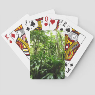Dominican Rain Forest I Tropical Green Nature Playing Cards