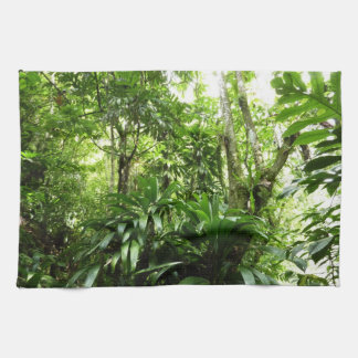 Dominican Rain Forest I Tropical Green Nature Tea Towel