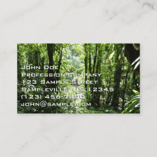 Dominican Rain Forest II Tropical Green Business Card