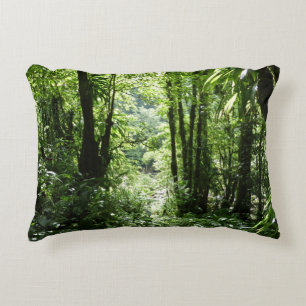 Dominican Rain Forest II Tropical Green Decorative Cushion