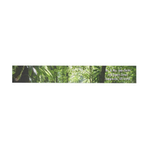 Dominican Rain Forest II Tropical Green Wrap Around Label