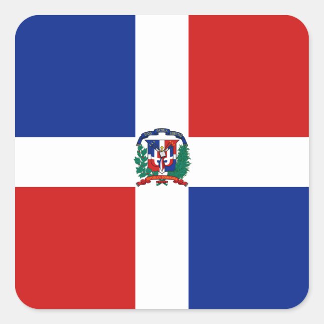 Dominican Rep. Flag Sticker (Front)