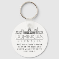 Dominican Rep Stylised Skyline | Custom Slogan