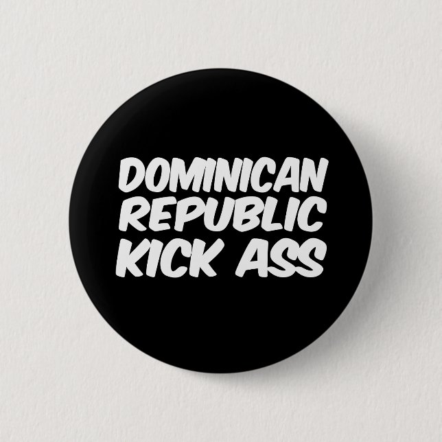 DOMINICAN REPUBLIC 6 CM ROUND BADGE (Front)