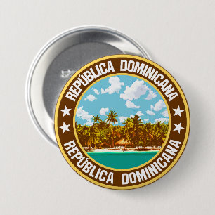 Dominican Republic 7.5 Cm Round Badge