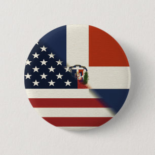 Dominican Republic America Flag US D.R. 6 Cm Round Badge